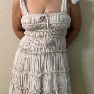 Chelsea & Violet Cream Strapless Dress